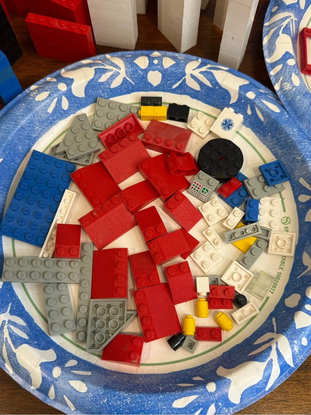 LEGO blocks and figs lot with case